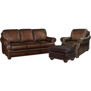 SS Montgomery Brown Leather Living Room Set