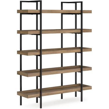 Montia 76 Inch Bookcase In Light Brown