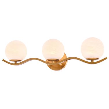 Monticello 22 Inch 3 Light Vanity In Muted Brass
