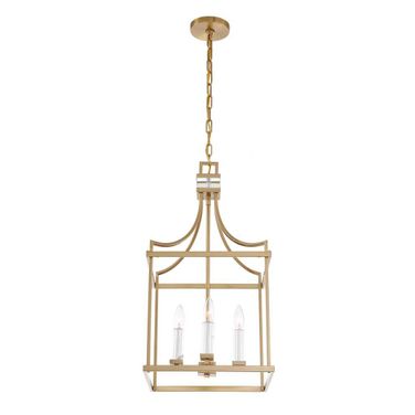 Montreal 4 Light Lantern Pendant In Brass