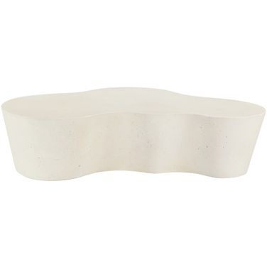 Monza Concrete and Fiberglass Indoor/Outdoor Coffee Table In Cream