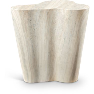 Monza Concrete End Table In Travertine