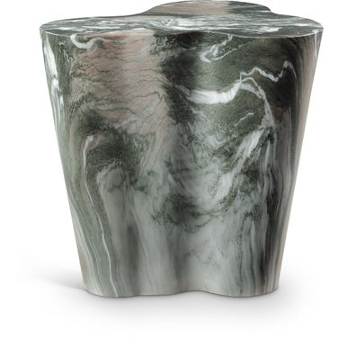 Monza Marble Finish Concrete End Table In Green