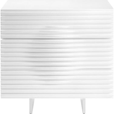 Moon High Gloss White Lacquer Nightstand