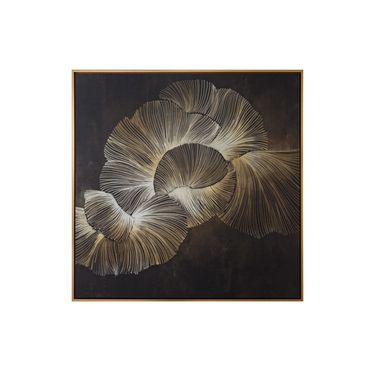 Moonflower 60" x 60" Accent Wall Art In Satin Gold