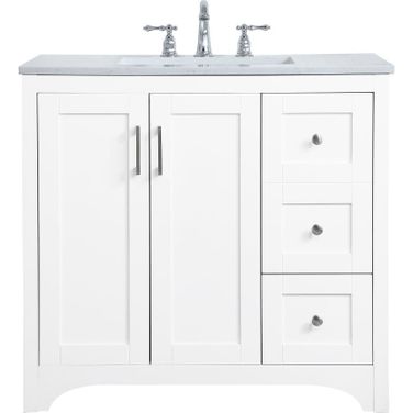 Moore 36 Inch Single Bathroom Vanity In White