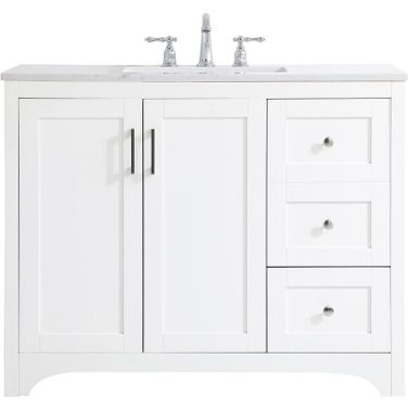 Moore 42 Inch Single Bathroom Vanity In White