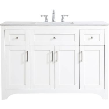 Moore 48 Inch Single Bathroom Vanity In White