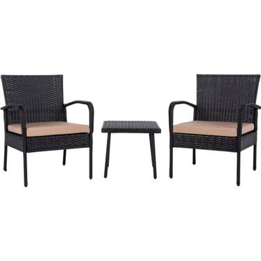 Moore Black and Beige 3 Piece Lounge Set
