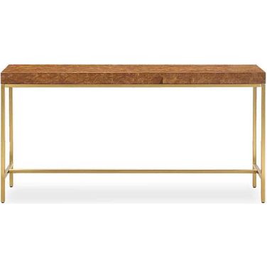 Moran Burl Console Table In Brass