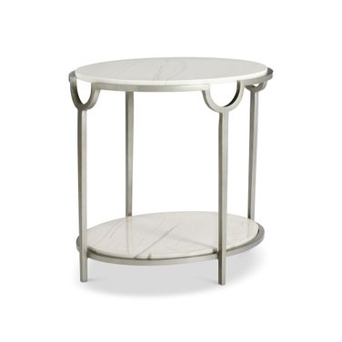 Morello Oval Metal End Table