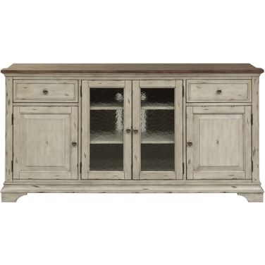 Morgan Creek Antique White Entertainment TV Stand