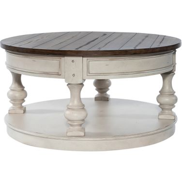 Morgan Creek Antique White Round Cocktail Table