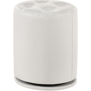 Morgan Round Swivel Stool In White