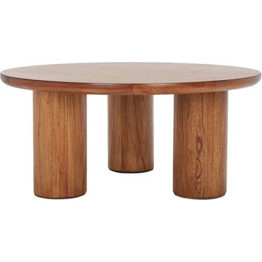 Mork 3 Leg Round Coffee Table in Natural