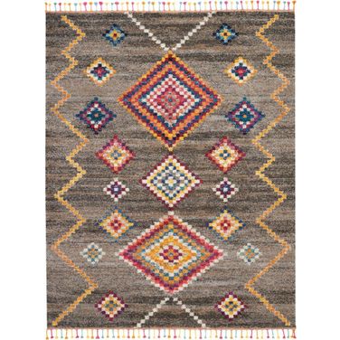 Moroccan Casbah Grey 8'10" x 12' Area Rug