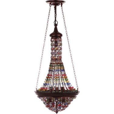 Moroccan Dark Bronze Gentle 15.25 Inch Pendant Lamp