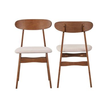 Morocco Dining Chair with Natural Seat Cushion Set of 2
