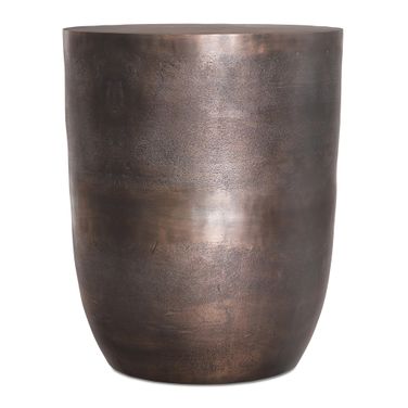 Morris Metal Accent Table In Antique Copper