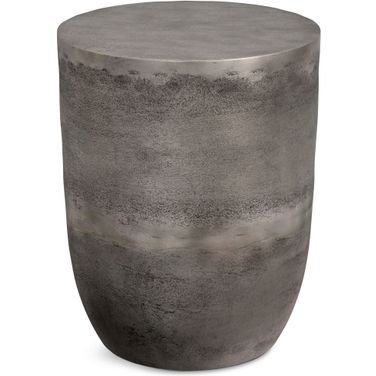 Morris Metal Accent Table In Antique Silver