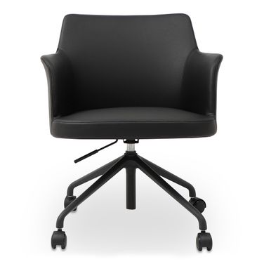 Morris Office Chair In PVC Black