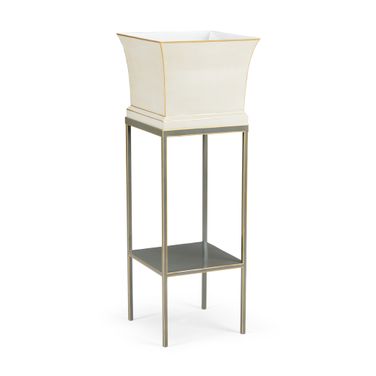 Morrow Tole Planter In Gray