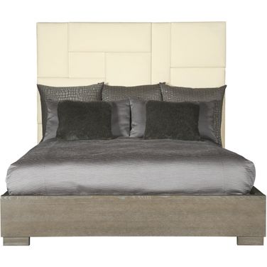 Mosaic Upholstered King Panel Bed