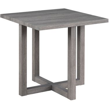 Moseberg Distressed Gray End Table