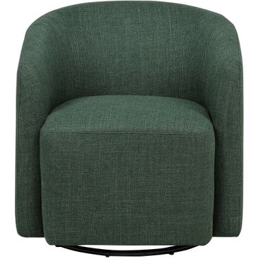 Mossbrook Fabric Upholstered Swivel Accent Chair In Green