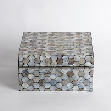 Mother Of Pearl Medium Box In Gray