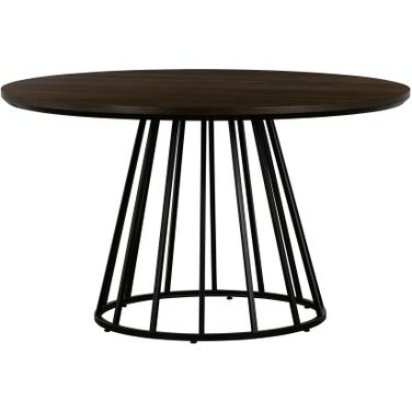 Motion Oak and Metal Round Dining Table