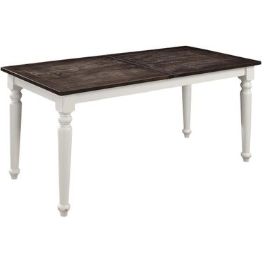 Mountain Retreat Gathering Height Butterfly Leaf Dining Table In Dark Mocha And Antique White