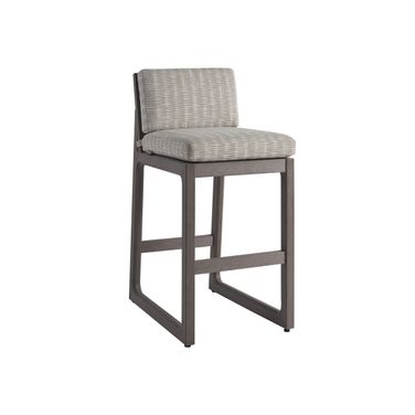 Mozambique Bar Stool In Gray and Taupe