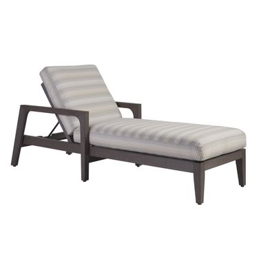 Mozambique Chaise In Gray and Taupe