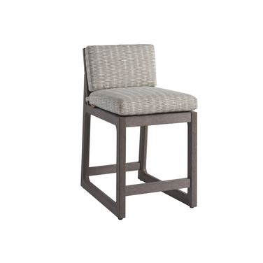 Mozambique Counter Stool In Gray and Taupe