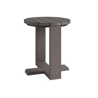 Mozambique Round Table In Gray and Taupe