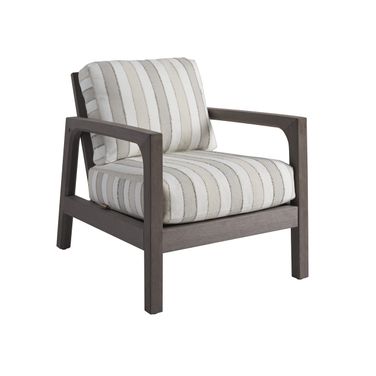 Mozambique Wing Chair In Gray and Taupe