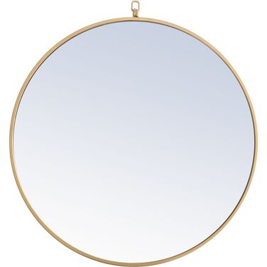 Mr4055br Eternity 28" Round Brass Mirror
