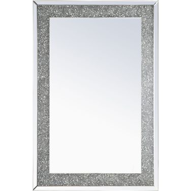 Modern 32" Rectangular Clear Crystal Mirror
