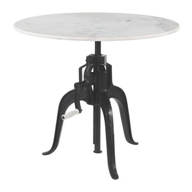 Mufid Bistro Table In White and Black