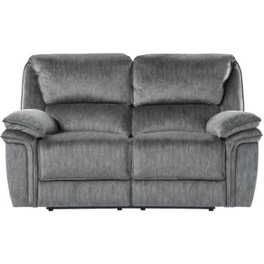 Muirfield Gray Double Reclining Console Loveseat