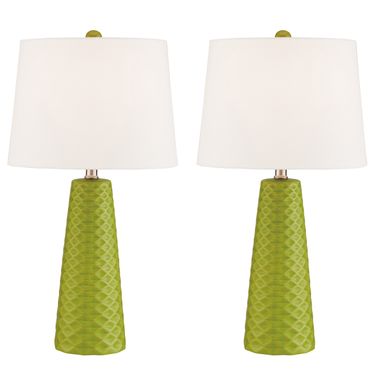 Muriel Table Lamp Set of 2 In Green