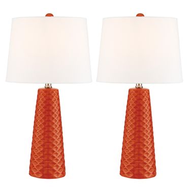 Muriel Table Lamp Set of 2 In Orange