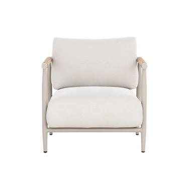 Muros Lounge Chair In Greige and Palazzo Cream