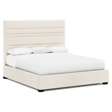 Murray Fabric King Panel Bed In Beige
