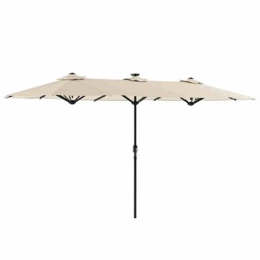 Musa Rectangular Market Umbrella In Canvas Stone