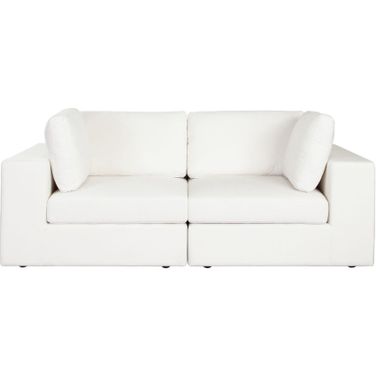Muse 2Pc Modular Sofa In Mist White Performance Fabric