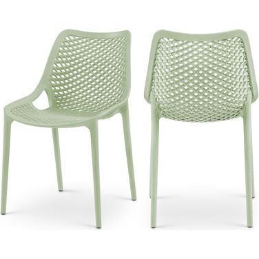 Mykonos Outdoor Patio Dining Side Chair Set of 4 In Mint
