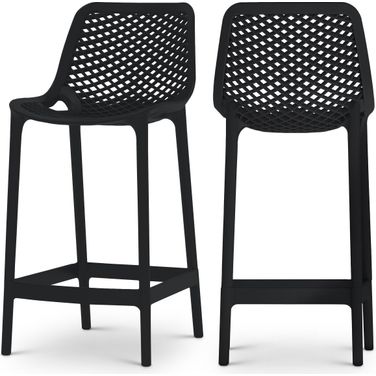 Mykonos Outdoor Patio Stool Set of 4 In Black