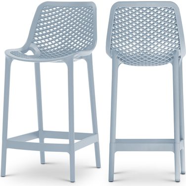 Mykonos Outdoor Patio Stool Set of 4 In Sky Blue